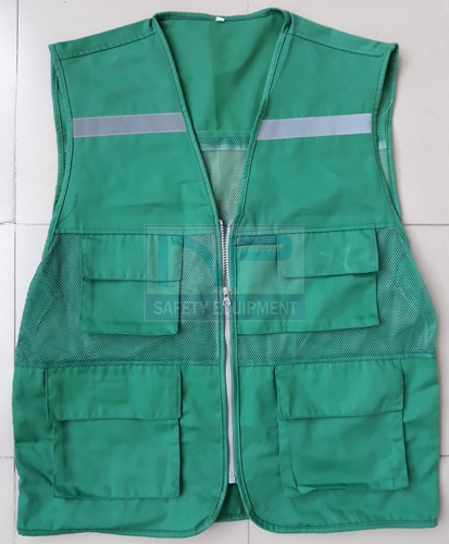 Áo gile kỹ thuật màu xanh coban