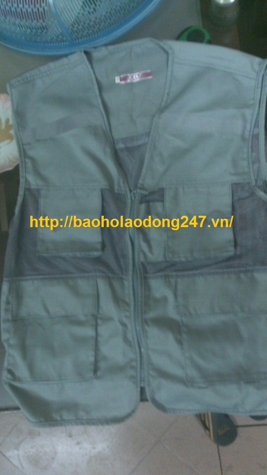 Áo gile kỹ thuật màu xanh nhạt