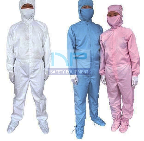 Bộ áo liền quần phòng sạch, chống tĩnh điện