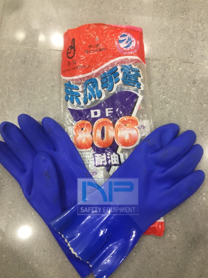 Găng tay cao su chịu nhiệt, chịu dầu 806- Trung Quốc