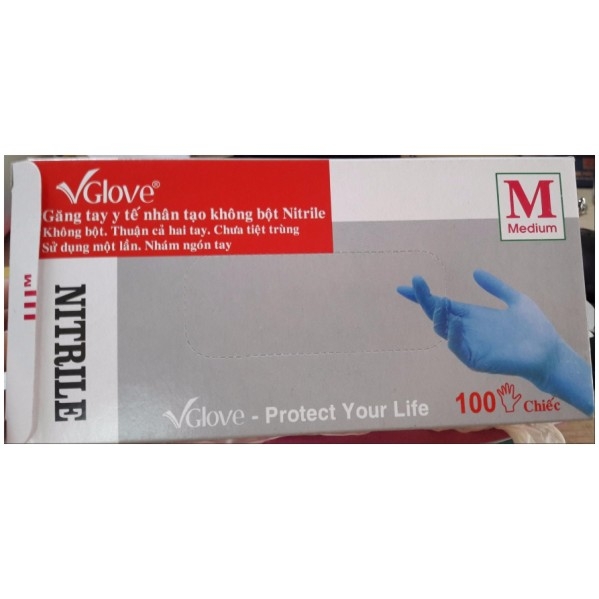 Găng tay y tế Vglove loại không có bột (hộp)