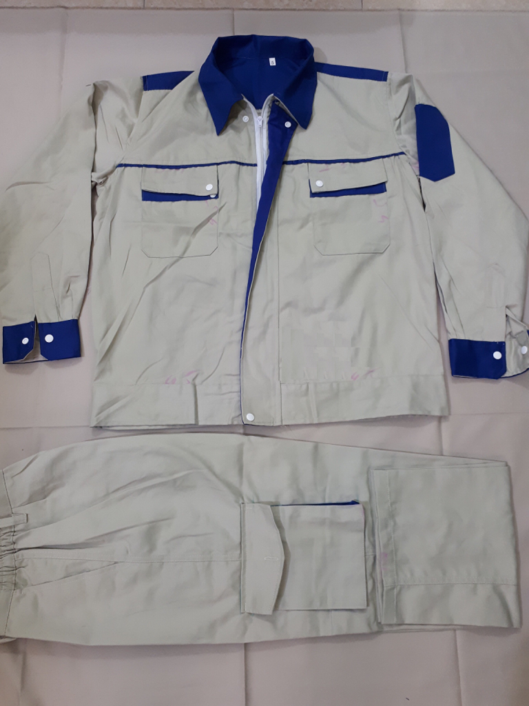 Quần áo bảo hộ khóa kéo (kaki ND)