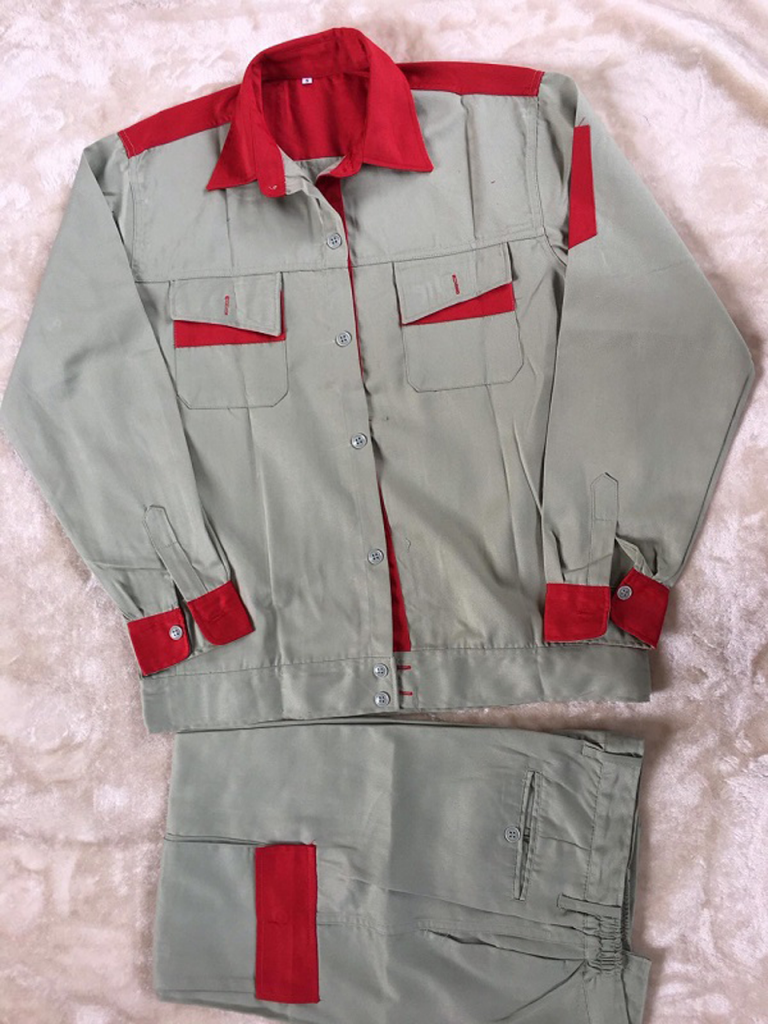 Quần áo bảo hộ phối màu vải kaki liên doanh