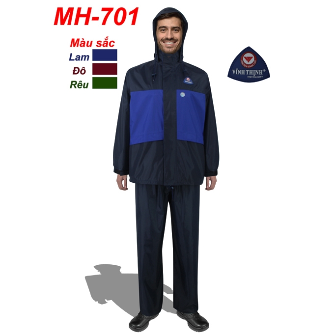 Quần áo mưa 02 lớp Vĩnh Thịnh mã MH-701
