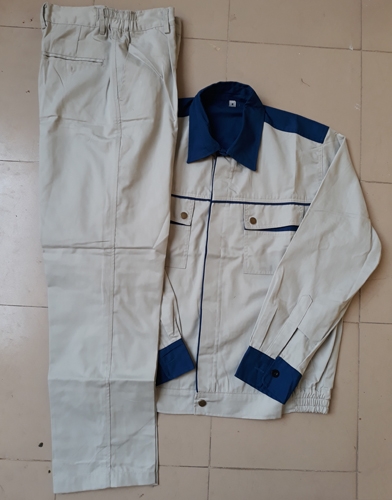 Quần áo phối ghi-xanh vải Pangrim- Hàn Quốc