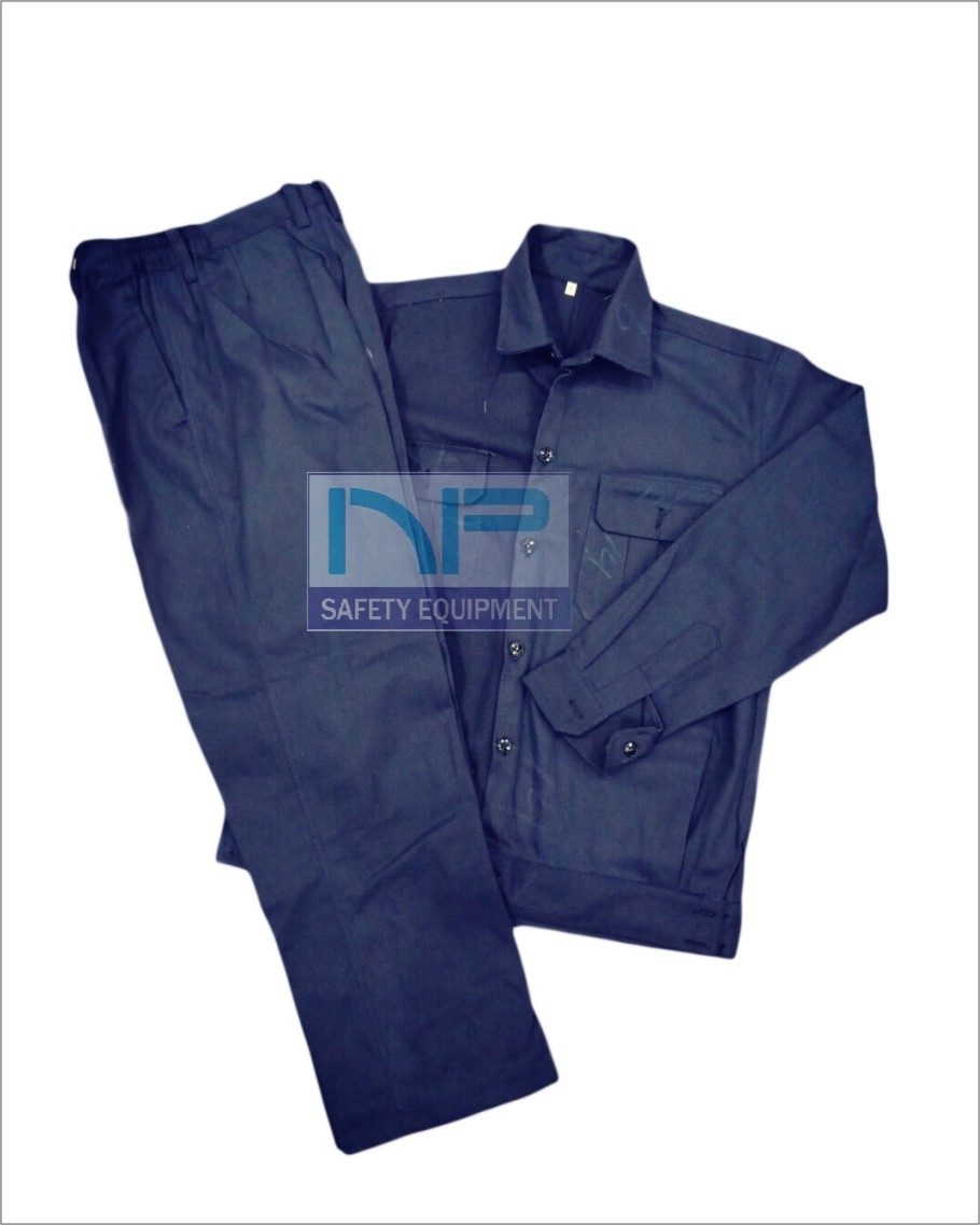 Quần áo thợ hàn vải bạt màu xanh đen