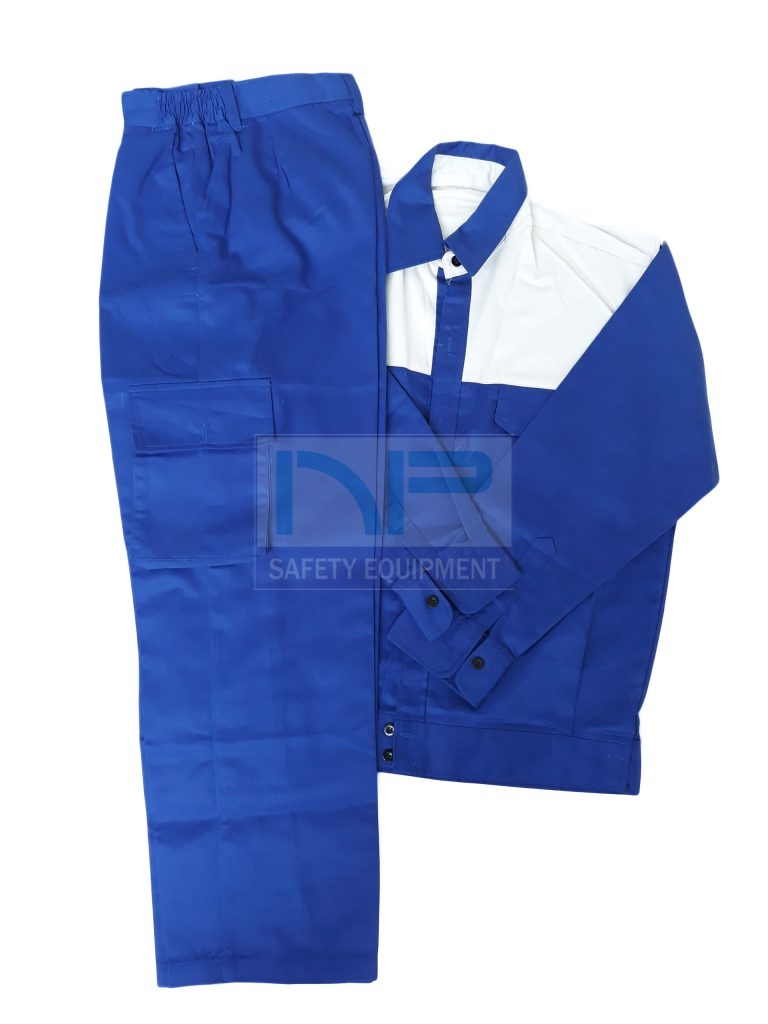 Quần áo vải kaki ND phối màu xanh-ghi