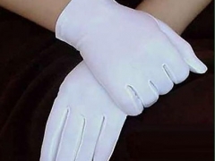 Găng tay vải cotton trắng