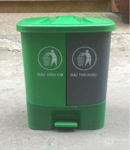 Thùng rác nhựa 2 ngăn 40 lít
