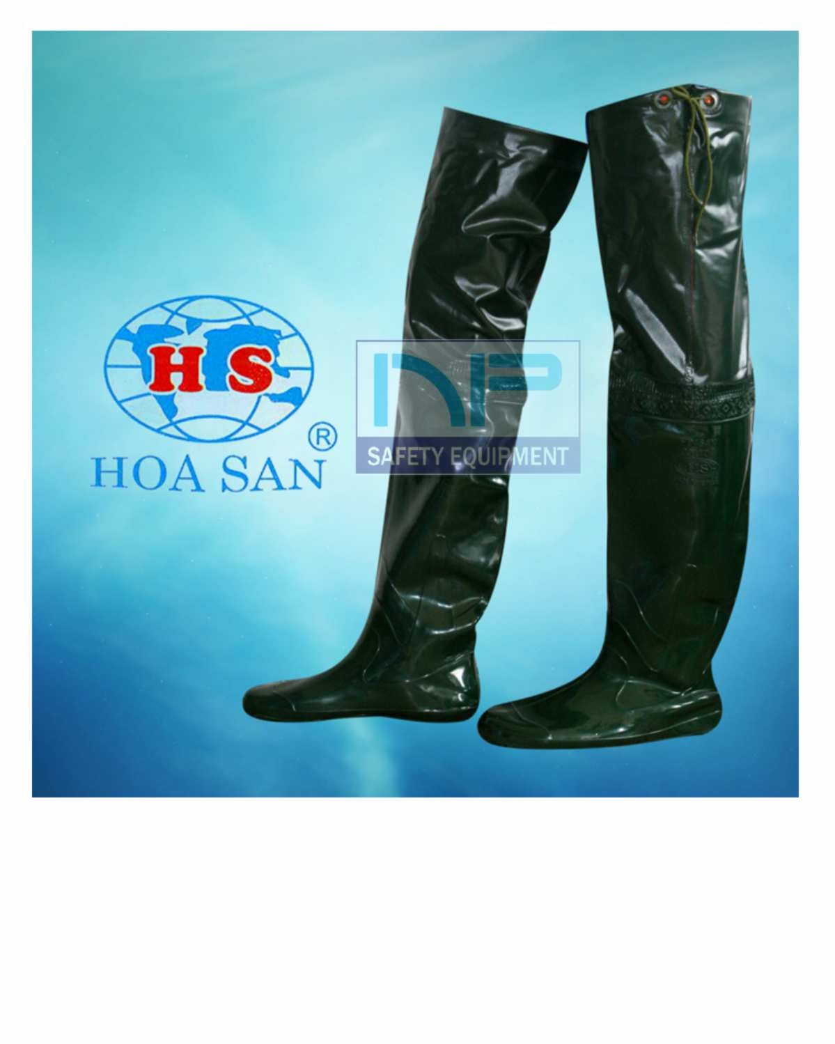 Ủng lội ruộng màu xanh bộ đội- Hoa San